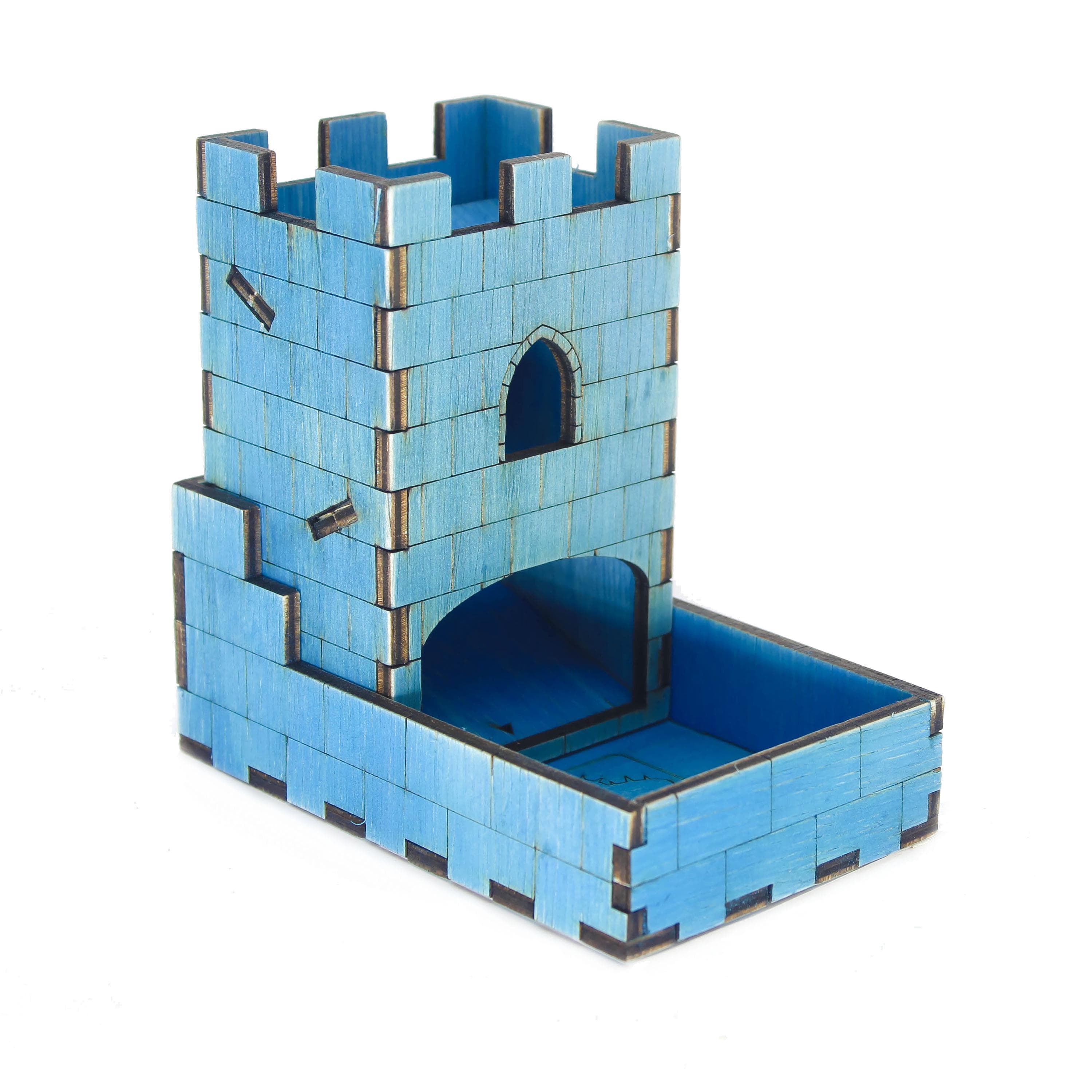 Medieval Dice Tower and Tray | Laser-Engraved (Wood) | RPG DnD Accessory | Gaming gift Supporting Image 4