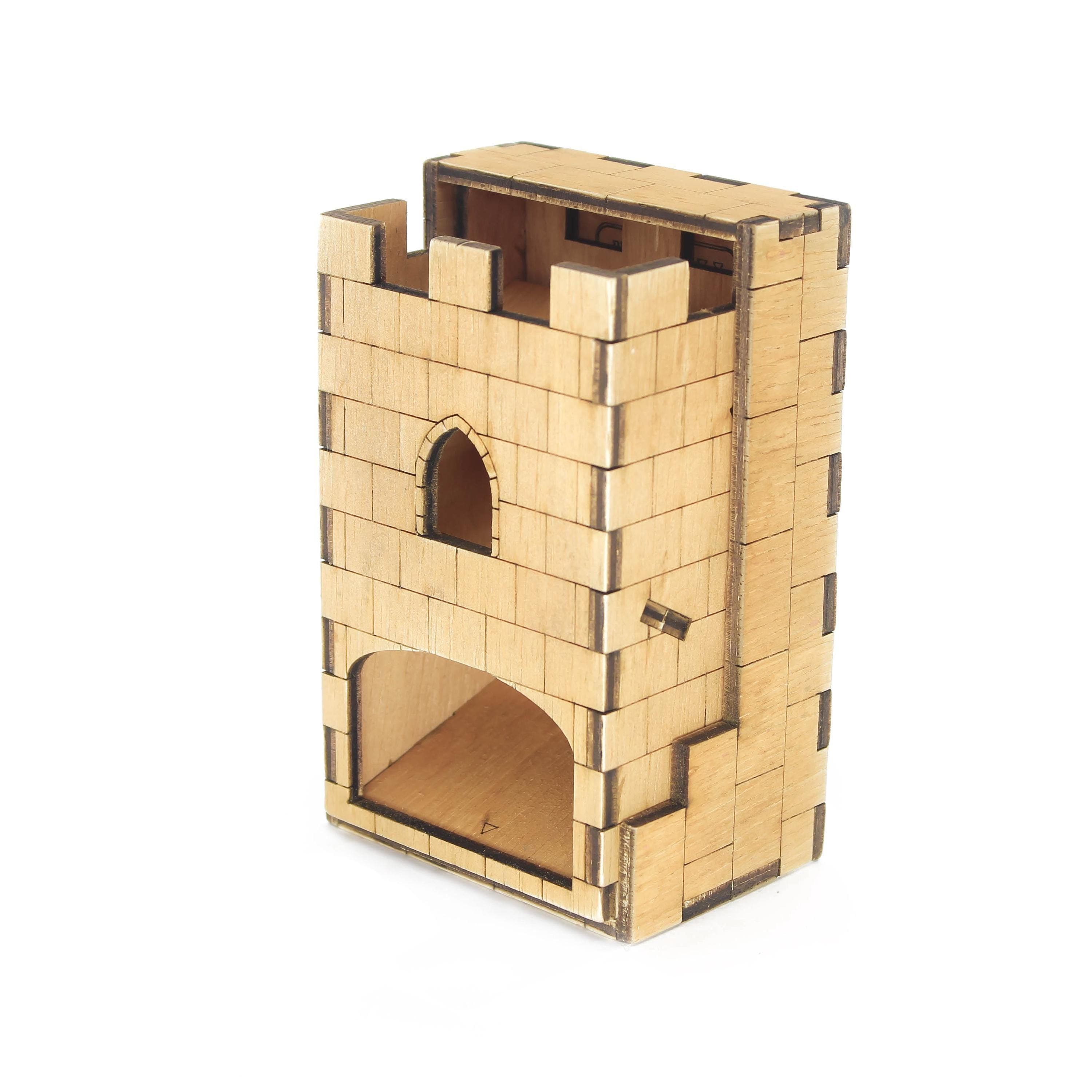 Medieval Dice Tower and Tray | Laser-Engraved (Wood) | RPG DnD Accessory | Gaming gift Supporting Image 13