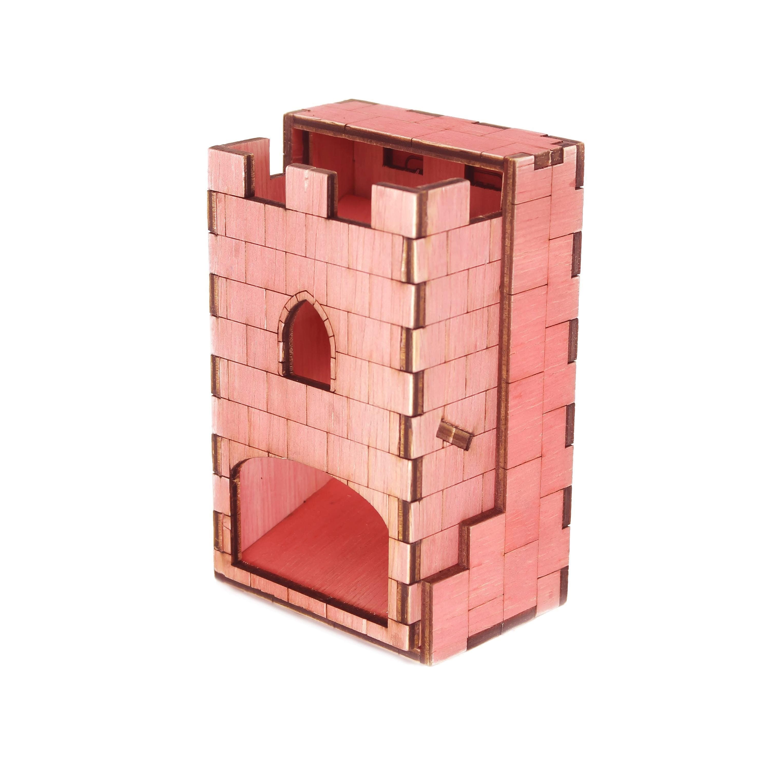 Medieval Dice Tower and Tray | Laser-Engraved (Wood) | RPG DnD Accessory | Gaming gift Supporting Image 7