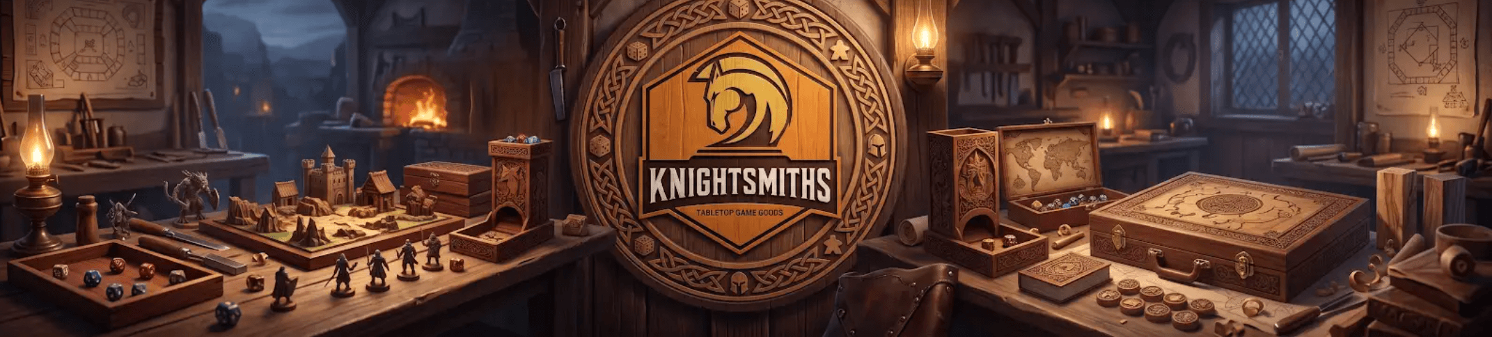 Knightsmiths Tabletop Game Goods Workshop Banner